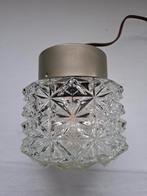 Oud bewerkte glazen hanglamp, Ophalen of Verzenden, Gebruikt, Glas, Minder dan 50 cm