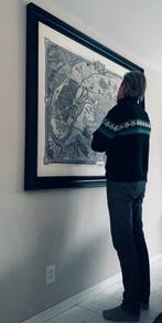 Zeldzame Plan de Roussel reproductie - Parijs 1730, Antiek en Kunst, Ophalen