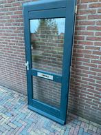 Voordeur van  hardhout met thermopane, Ophalen, 80 tot 100 cm, 200 tot 215 cm, Glas