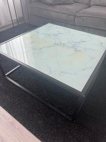 Salontafel glas/marmerlook beschikbaar voor biedingen