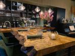 Houten Bar | Boomstar bartafels van massief hout | Barren, Huis en Inrichting, Ophalen of Verzenden, Nieuw