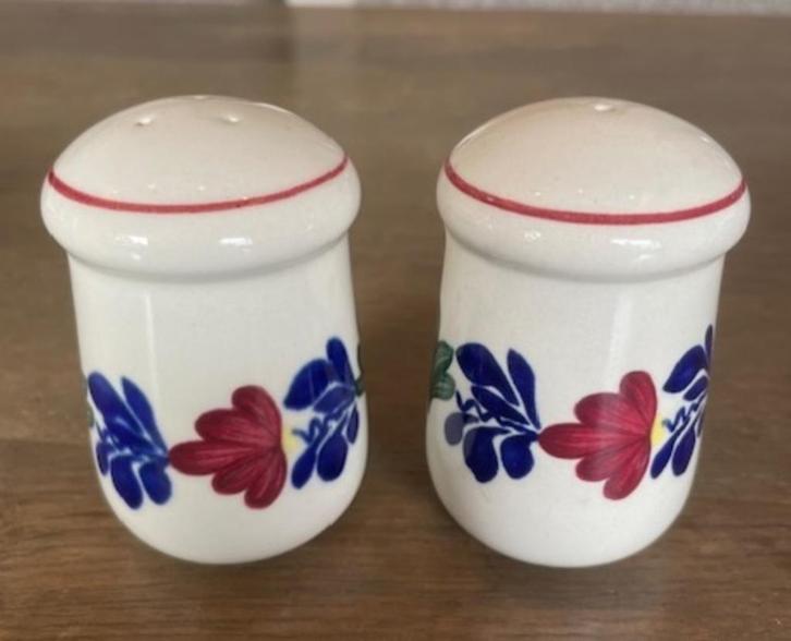 Boerenbont Peper en Zoutstel, Huis en Inrichting, Keuken | Servies, Zo goed als nieuw, Overige typen, Boerenbont, Aardewerk, Ophalen of Verzenden