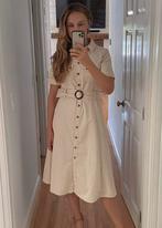 Sezane doorknoopjurk ecru denim mt 38, Kleding | Dames, Jurken, Maat 38/40 (M), Verzenden, Beige, Zo goed als nieuw