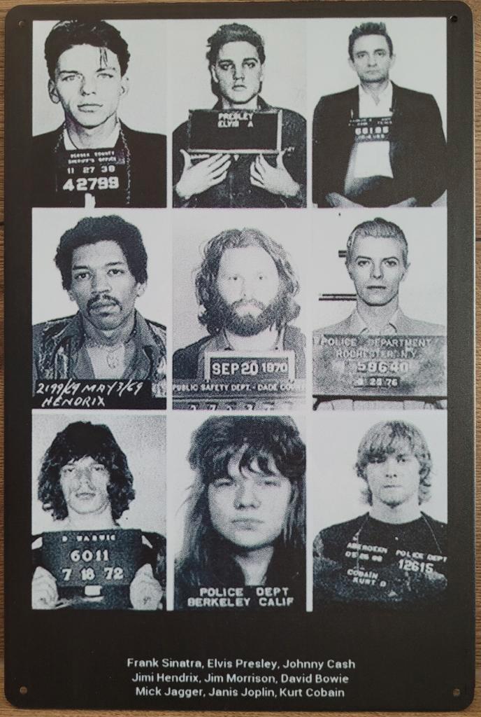 Bad guys gevangenis fotos Cash Cobain reclamebord metaal, Verzamelen, Muziek, Artiesten en Beroemdheden, Nieuw, Foto of Kaart