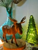 Kerst Rendier flock kerstdecoratie kerst item tafereel, Ophalen of Verzenden, Gebruikt