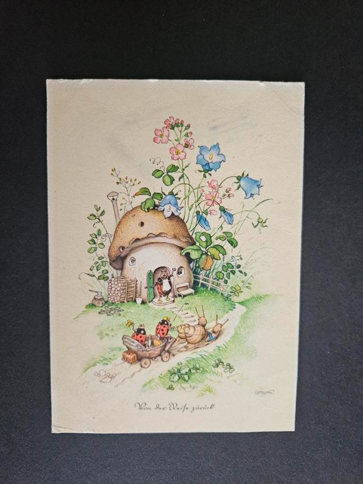 Oude Ansichtkaart - Paddenstoelhuisje, Verzamelen, Ansichtkaarten | Buitenland, Gelopen, Duitsland, 1920 tot 1940, Verzenden