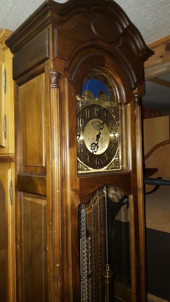 Staande eiken klok interclock, Huis en Inrichting, Woonaccessoires | Klokken, Staande klok, Ophalen