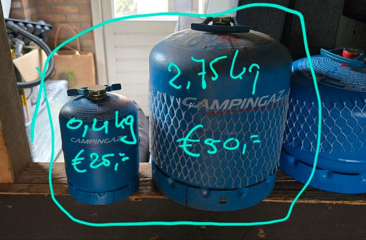 Campingaz Flessen - 0.4kg & 2.75kg, Caravans en Kamperen, Kampeeraccessoires, Gebruikt, Ophalen
