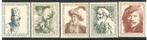 Zomerzegels (Rembrandt) 1956, NVPH 671-675, ongebruikt, Postzegels en Munten, Ophalen of Verzenden, Na 1940, Postfris