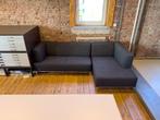 Antracietgrijze hoekbank – strak design, met RVS poten, Ophalen, Gebruikt, Stof