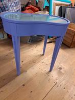 Bijzettafel / plantentafel met glasplaat, 45 tot 60 cm, Minder dan 55 cm, Ophalen of Verzenden, Zo goed als nieuw