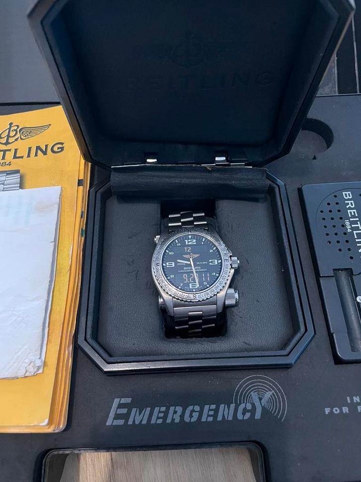 ️ Breitling Emergency 121.5 MHz– Titanium– Collector’s Piece, Sieraden, Tassen en Uiterlijk, Horloges | Heren, Zo goed als nieuw