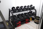 Technogym Dumbbell / Rack Dumbell Rek Zwart + gewichten, Ophalen, Zo goed als nieuw, Dumbbell