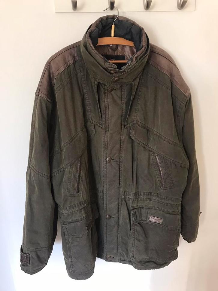 Winterjas Heren ‘Amici’, Kleding | Heren, Jassen | Winter, Gedragen, Maat 56/58 (XL), Groen, Ophalen of Verzenden