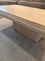Vintage italiaanse travertine salontafel, Huis en Inrichting, Tafels | Salontafels, Ophalen, Overige materialen, Gebruikt, 100 tot 150 cm
