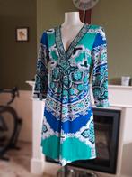 Hale Bob schitterende groen blauw grijs jurk M 38, Kleding | Dames, Jurken, Maat 38/40 (M), Zo goed als nieuw, Knielengte, Hale Bob