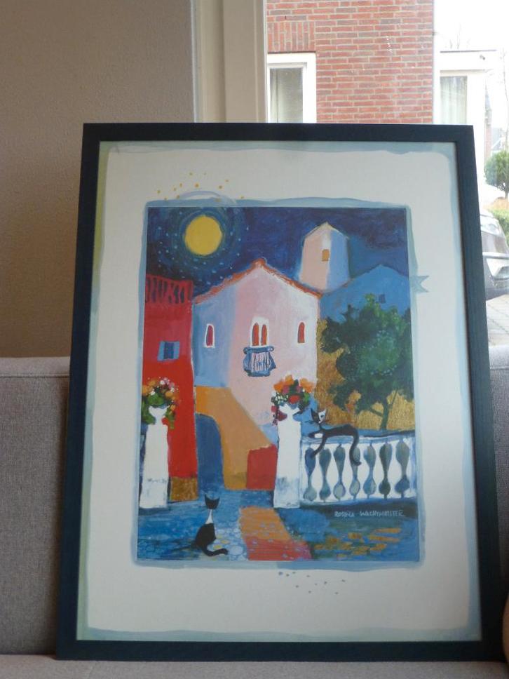 Rosina Wachtmeister - Schilderij Kat / Poes, Huis en Inrichting, Woonaccessoires | Schilderijen, Tekeningen en Foto's, Zo goed als nieuw