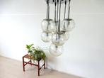 vintage lamp hanglamp plafondlamp jaren 70 bol glas Doria, Huis en Inrichting, Lampen | Hanglampen, Gebruikt, ., Vintage, Ophalen of Verzenden