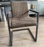 6 Eetkamerstoelen industrieel - walnoot bruin, Ophalen, Gebruikt, Bruin, Vijf, Zes of meer stoelen