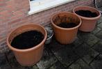 5 Grote Bloempotten met Potgrond - Gratis Afhalen, Ophalen, Kunststof, Gebruikt, 40 cm of meer
