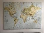 Groot schilderij / wereldkaart, Huis en Inrichting, Ophalen, 125 cm of meer, 75 cm of meer, Print