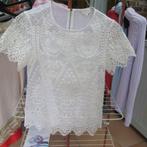 Blouse broderie wit met onderhemdje Ted Baker nr 0 (36), Kleding | Dames, Wit, Ophalen of Verzenden, Zo goed als nieuw, Maat 36 (S)