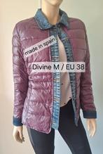 Aubergine paarse Divine jas met denim – M / EU38, Maat 38/40 (M), Paars, Nieuw, Ophalen of Verzenden