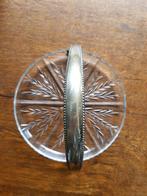 Kristallen bonbon schaal met echt zilveren handvat, Antiek en Kunst, Ophalen of Verzenden