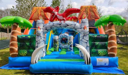 Spingkasteel Jurassic Park te koop, Hobby en Vrije tijd, Feestartikelen | Verhuur, Nieuw, Overige, Ophalen