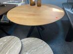 Tafel eikenhout 130cm matrix verjonde rand hoge korting, Ophalen, Eikenhout, Vijf personen of meer, Ovaal