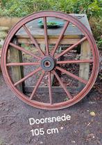 Oud karrenwiel doorsnede 105 cm, Ophalen, Zo goed als nieuw