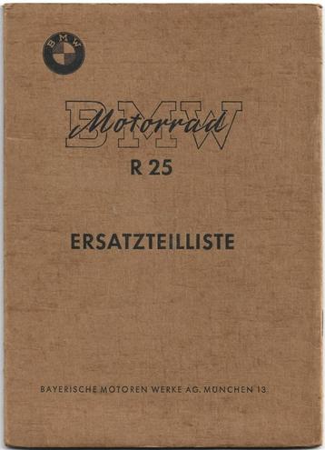 BMW R25 Ersatzteilliste onderdelenboek 1950 (054v) beschikbaar voor biedingen