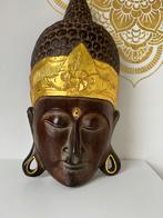 Houten Boeddha hoofd 65x32 cm, Ophalen of Verzenden, Zo goed als nieuw