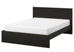 IKEA Malm 2-persoonsbed 180 x 200 cm, Ophalen, Zwart, Tweepersoons, Zo goed als nieuw