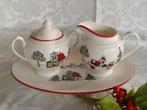 Windsor christmas suikerpot + melkkan roomstel kerst, Overige typen, Ophalen of Verzenden, Zo goed als nieuw, Wedgwood