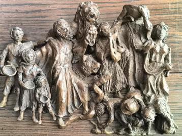 Brons sculptuur 42x30 cm gesigneerd Wies beschikbaar voor biedingen
