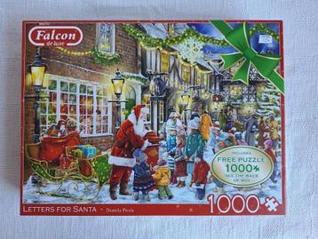 Falcon de Luxe kerstpuzzel 2x 1000 stukjes beschikbaar voor biedingen
