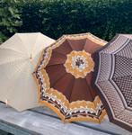Lot de vintage paraplu’s - bruin | beige - 3 stuks, Sieraden, Tassen en Uiterlijk, Paraplu's, Ophalen of Verzenden, Zo goed als nieuw