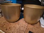 2x Bloempot, Tuin en Terras, Bloempotten, Rond, Binnen, Zo goed als nieuw, Minder dan 40 cm