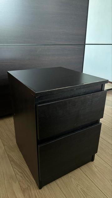 2x Ikea nachtkastje zwart