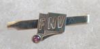FNV met robijntje Speldje Broche Zilver 925, Verzamelen, Speldjes, Pins en Buttons, Ophalen of Verzenden, Nieuw