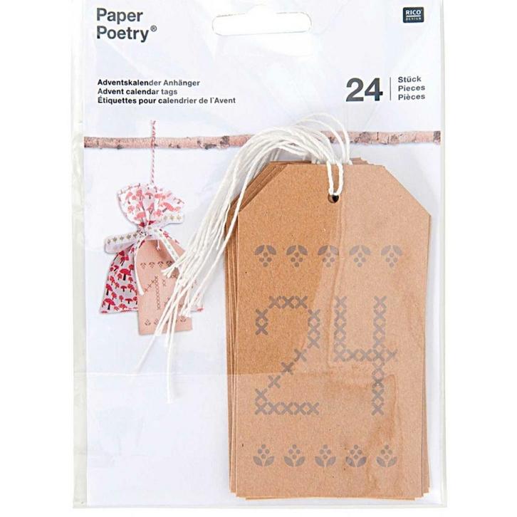 Hele grote partij Adventskalender Labels - Paper Poetry, Hobby en Vrije tijd, Knutselen, Nieuw, Materiaal, Ophalen of Verzenden
