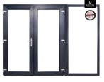 Kunststof Dubbele Deur Met Zijlicht 282,4 X 215 Cm Antraciet, Niet ingevuld, Kunststof, Niet ingevuld, Nieuw