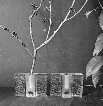 Vintage Walther Glas Solifleur Vaasjes - Set van 2 beschikbaar voor biedingen