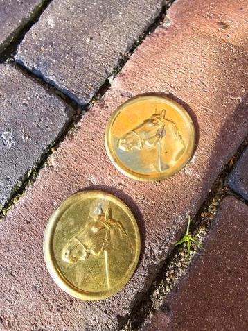 2x AFSLAG PAARDENHOOFD in koper 30mm diameter Samen €10 beschikbaar voor biedingen
