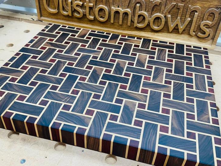 Unieke handgemaakte eindnerf snijplank, Huis en Inrichting, Keuken | Keukenbenodigdheden, Nieuw, Ophalen of Verzenden