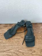 H&m sandaletten straps hakken sandalen 40, H&M, Zwart, Zo goed als nieuw, Sandalen of Muiltjes