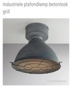 Industriële plafondlamp met grill, Zo goed als nieuw, Ophalen
