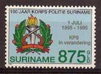 Suriname 850 postfris 100 jaar Korps Politie 1995, Postzegels en Munten, Postzegels | Suriname, Ophalen of Verzenden, Postfris