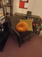 Leen Bakker Velvet stoel Zwart, Huis en Inrichting, Banken | Sofa's en Chaises Longues, Minder dan 150 cm, Eenpersoons, Zo goed als nieuw